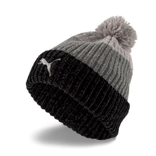 Шапка чоловіча-жіноча Puma Pom Beanie сіро-чорного кольору
