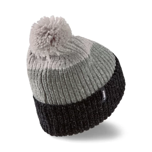 Шапка чоловіча-жіноча Puma Pom Beanie сіро-чорного кольору