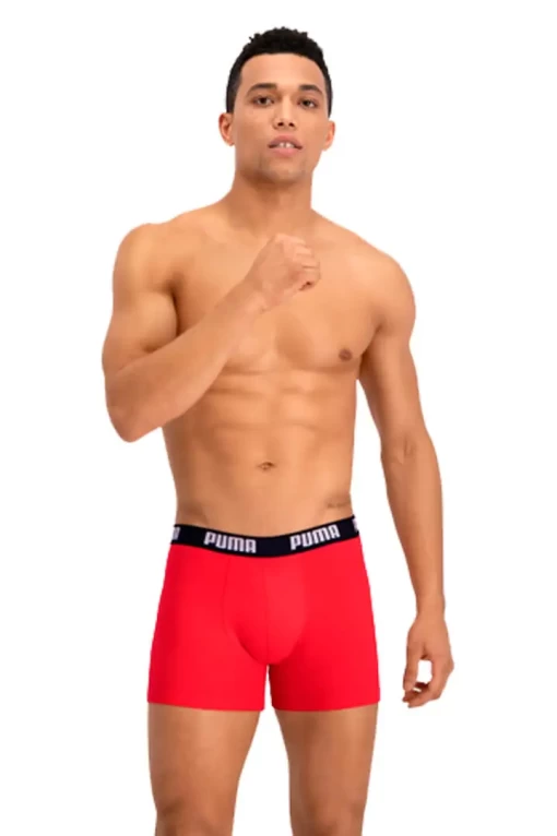 Нижнее белье мужское Puma Basic Boxer 2P черного, красного цвета