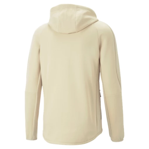Толстовка чоловіча Puma EVOSTRIPE Full-Zip Hoodie молочного кольору