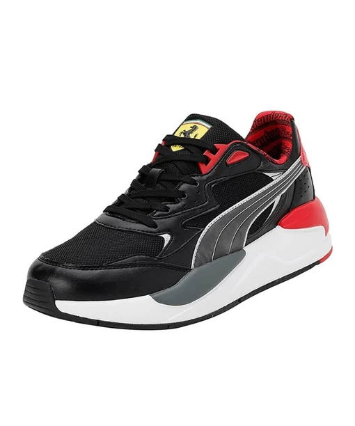 Кросівки чоловічі-жіночі Puma Ferrari X-Ray Speed чорно-біло-червоного кольору