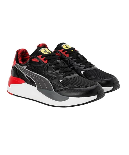 Кросівки чоловічі-жіночі Puma Ferrari X-Ray Speed чорно-біло-червоного кольору