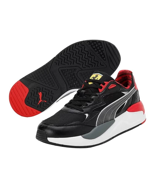 Кросівки чоловічі-жіночі Puma Ferrari X-Ray Speed чорно-біло-червоного кольору