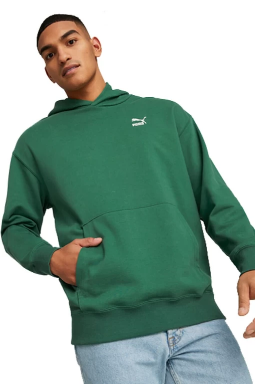 Толстовка чоловіча Puma Classics Relaxed Hoodie зеленого кольору