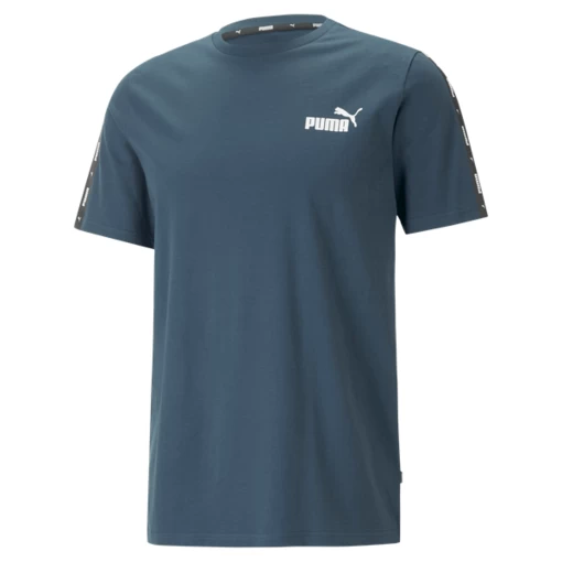 Футболка мужская Puma ESS+ Tape Tee темно-синего цвета