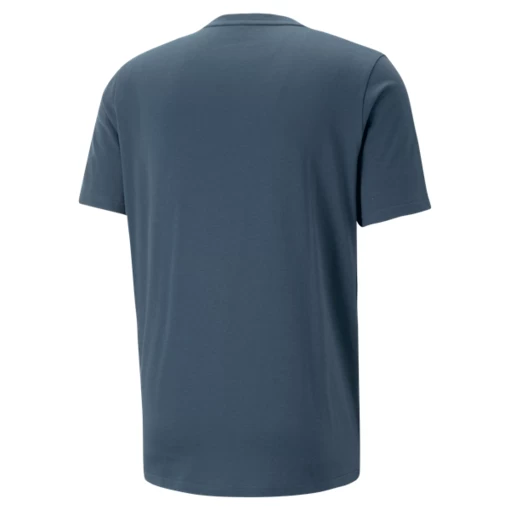 Футболка мужская Puma ESS+ Tape Tee темно-синего цвета