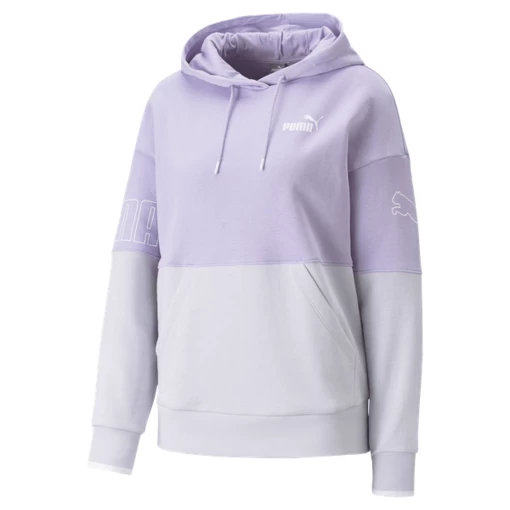 Толстовка жіноча Puma POWER Colorblock Hoodie бузкового кольору