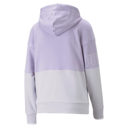 Толстовка жіноча Puma POWER Colorblock Hoodie бузкового кольору