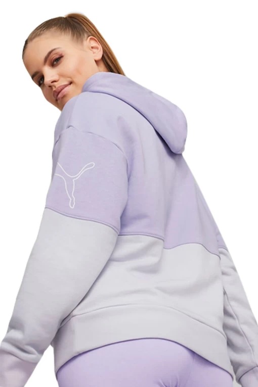 Толстовка жіноча Puma POWER Colorblock Hoodie бузкового кольору