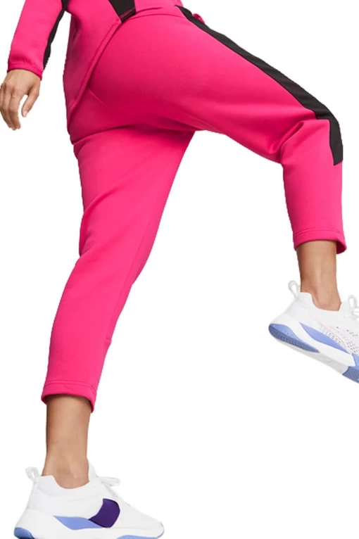Спортивні штани жіночі Puma EVOSTRIPE High-Waist Pants малинового кольору