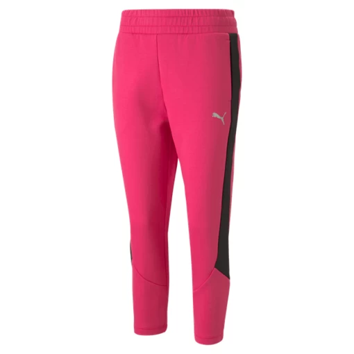 Спортивні штани жіночі Puma EVOSTRIPE High-Waist Pants малинового кольору