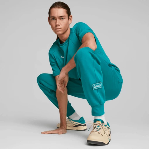 Спортивні штани чоловічі Puma Ferrari Style Sweat Pants колір аква