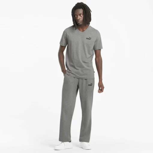 Спортивные штаны мужские Puma ESS Logo Pants серого цвета
