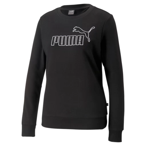 Свитшот женский Puma ESS Elevated Crew черного цвета (67409001)