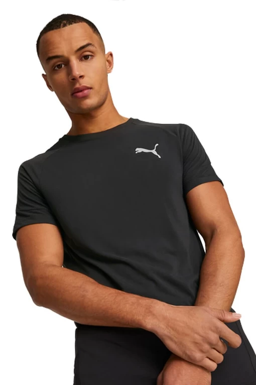 Футболка мужская Puma EVOSTRIPE Tee черного цвета 67331101