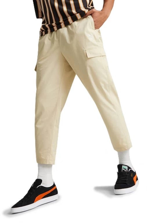 Спортивні чоловічі штани Puma Classics Woven Pants бежевого кольору (53560588)