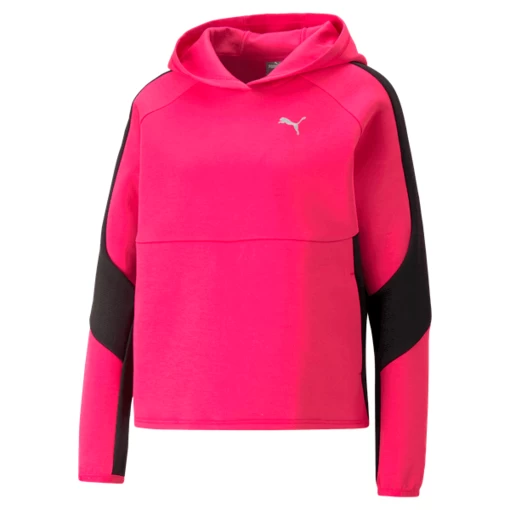 Худи женское Puma EVOSTRIPE Hoodie малинового цвета