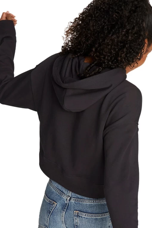 Худі жіноче Puma CLASSICS Cropped Hoodie чорного кольору
