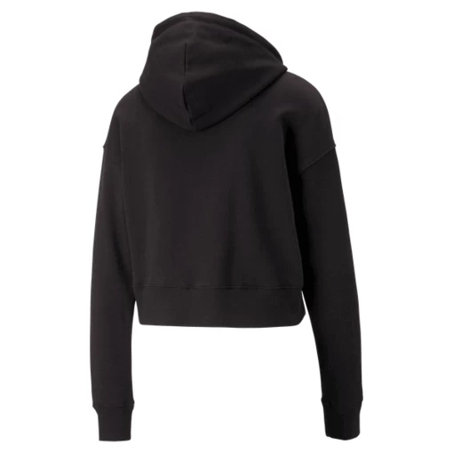 Худі жіноче Puma CLASSICS Cropped Hoodie чорного кольору