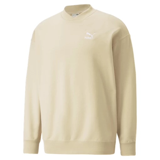 Світшот чоловічий Puma CLASSICS V-Collar Sweat молочного кольору