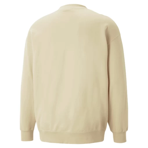 Світшот чоловічий Puma CLASSICS V-Collar Sweat молочного кольору