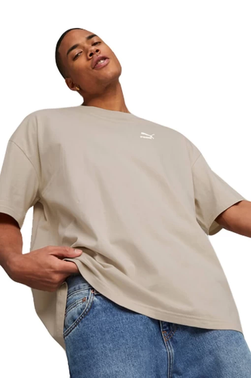 Футболка мужская Puma CLASSICS Oversized Tee бежевого цвета