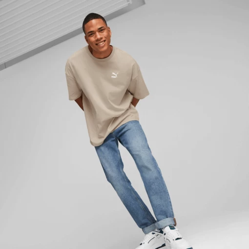 Футболка мужская Puma CLASSICS Oversized Tee бежевого цвета