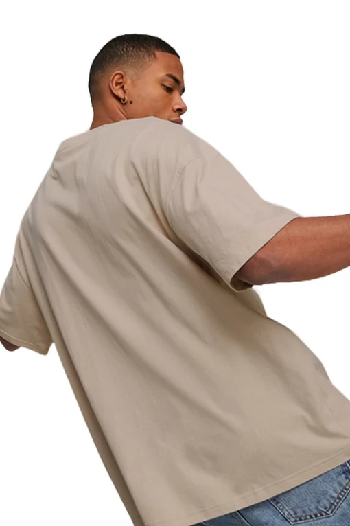 Футболка мужская Puma CLASSICS Oversized Tee бежевого цвета