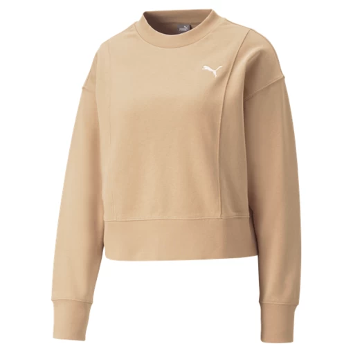 Толстовка женская Puma HER Crew бежевого цвета