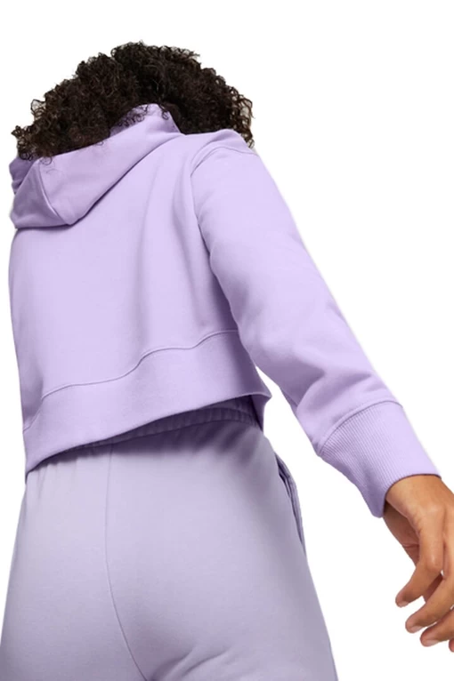 Худи женское Puma CLASSICS Cropped Hoodie сиреневого цвета