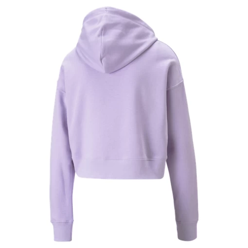 Худи женское Puma CLASSICS Cropped Hoodie сиреневого цвета