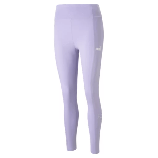 Леггинсы женские Puma POWER Colorblock Tights сиреневого цвета