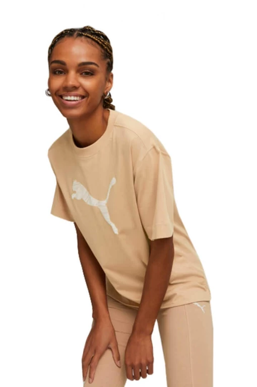 Футболка жіноча Puma HER Tee бежевого кольору