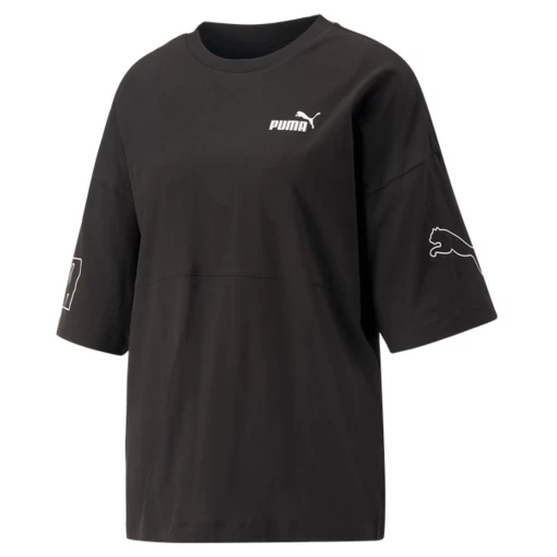 Футболка жіноча Puma POWER Colorblock Tee чорного кольору