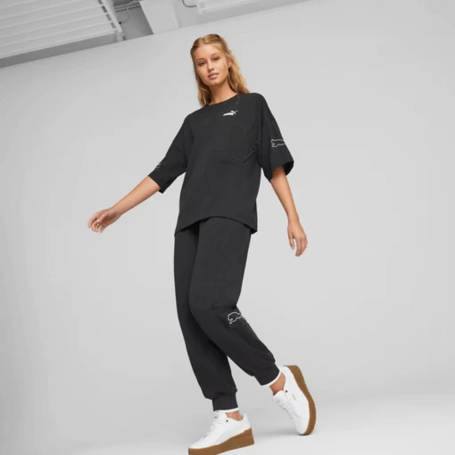 Футболка жіноча Puma POWER Colorblock Tee чорного кольору