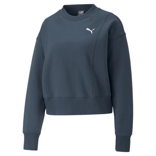 Толстовка жіноча Puma HER Crew темно-синього кольору