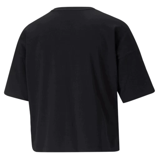 Футболка жіноча Puma ESS Cropped Logo Tee чорного кольору