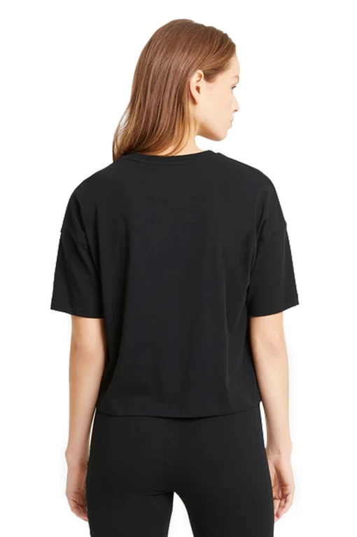 Футболка жіноча Puma ESS Cropped Logo Tee чорного кольору