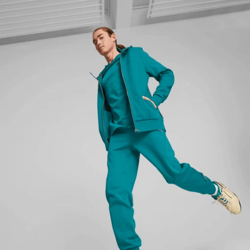 Куртка спортивна чоловіча Puma Ferrari Style Hooded Jacket колір аква