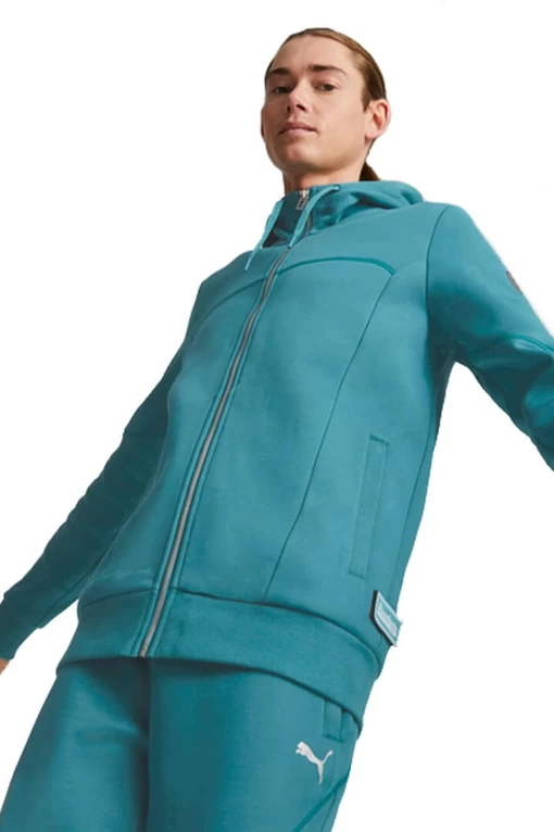 Куртка спортивна чоловіча Puma Ferrari Style Hooded Jacket колір аква