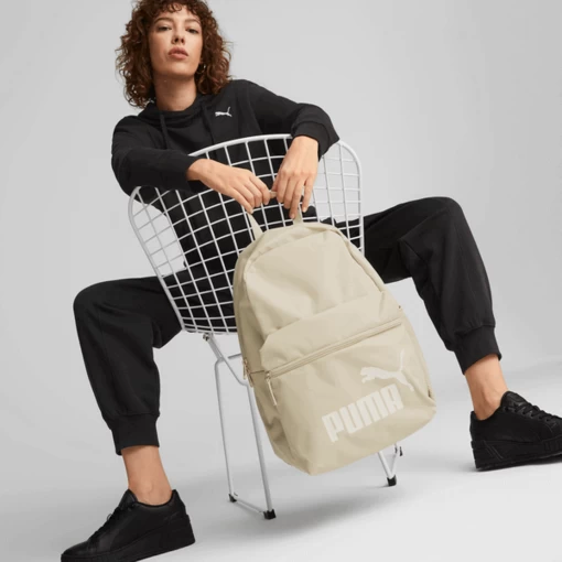 Рюкзак мужской-женский Puma Phase Backpack молочного цвета