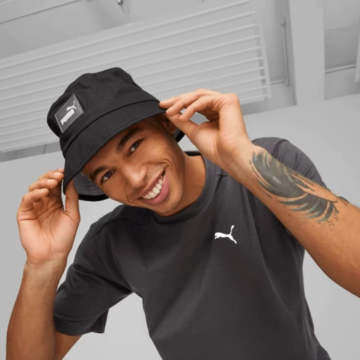 Панама мужская-женская Puma Core Bucket черного цвета