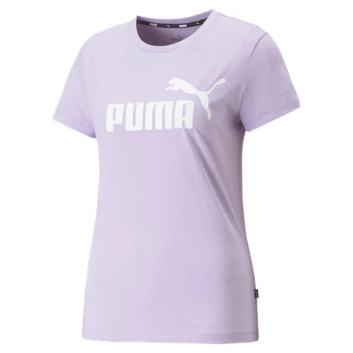 Футболка жіноча Puma ESS Logo Heather Tee бузкового кольору