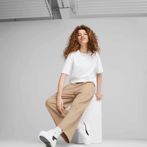 Спортивні штани жіночі Puma HER Straight Pants світло-коричневого кольору