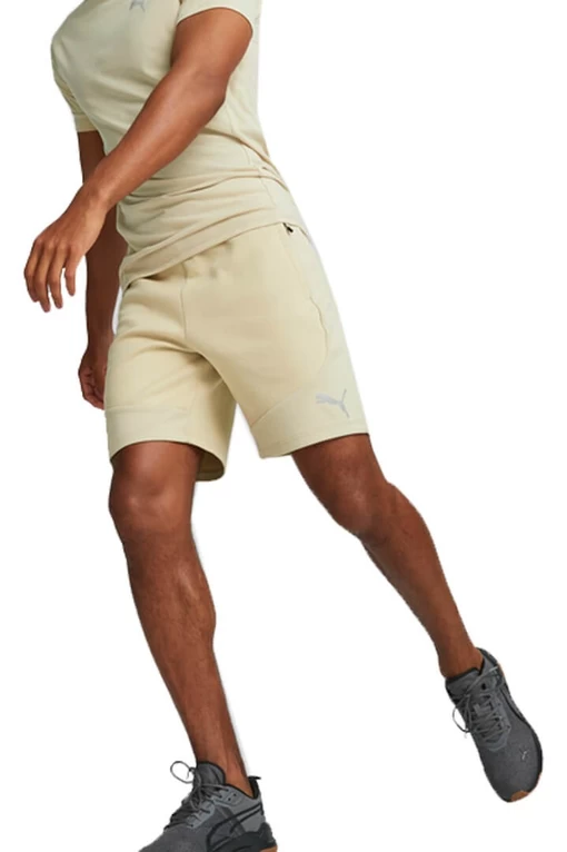 Шорты мужские Puma EVOSTRIPE Shorts молочного цвета
