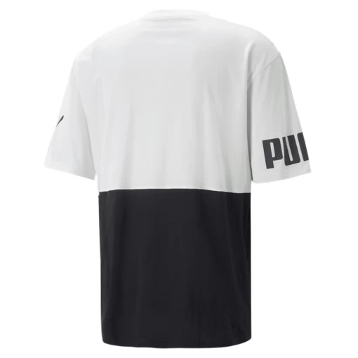 Футболка чоловіча Puma POWER Colorblock Tee білого кольору