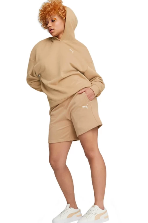 Спортивний костюм жіночий Puma Loungewear Short Suit світло-коричневого кольору