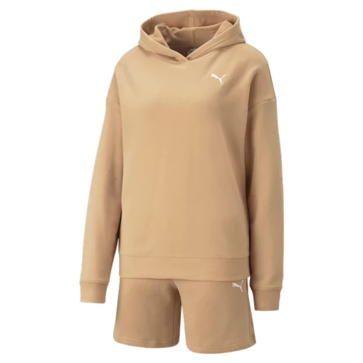Спортивний костюм жіночий Puma Loungewear Short Suit світло-коричневого кольору
