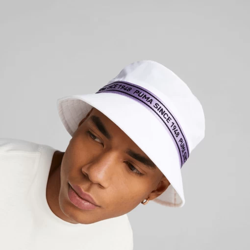 Панама чоловіча-жіноча Puma Prime Color Block Bucket Hat білого кольору