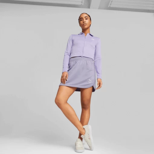 Спортивна спідниця жіноча Puma CLASSICS A-LINE SKIRT бузкового кольору